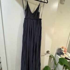 Wishlist Charcoal Lace Maxi Dress